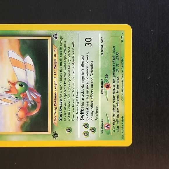 1st Edition Yanma Neo Discovery 36/75 Non-Holo Pokemon Card (NM)! - Picture 3 of 6